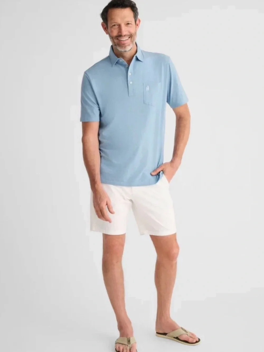 Johnnie-O Hangin Out Men's Cove Heathered Original Polo - Picture 5 of 14